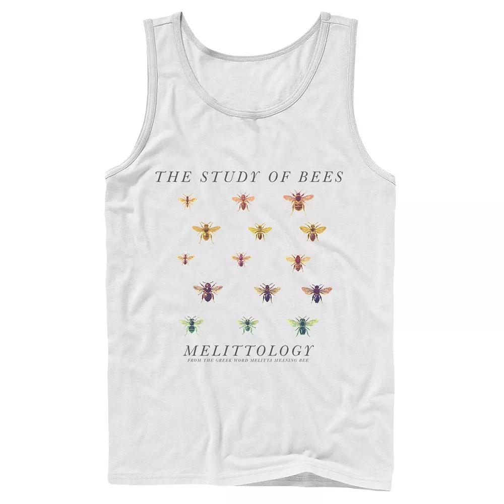 Men's Earth Day Melittology The Study Of Bees Tank Top, Size: Large, White Product Image