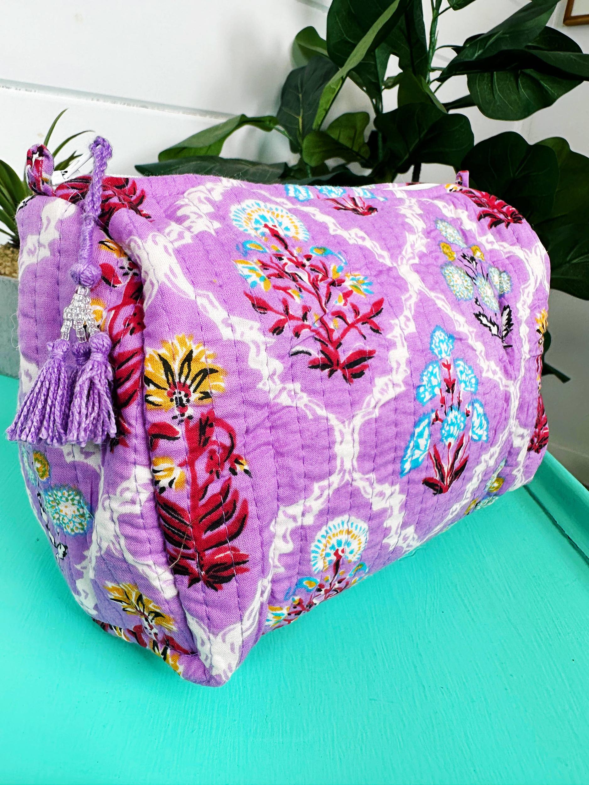 Purple Wildflowers Quilted Duffle Bag Product Image