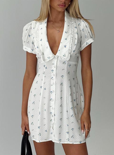 Fabiola Collared Mini Dress Floral Product Image