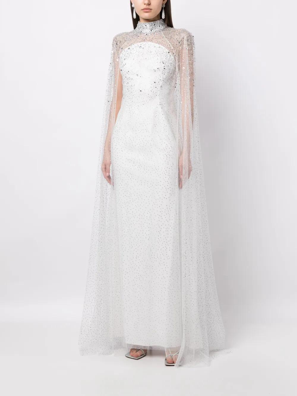 Ingrid crystal-embellished gown dress Product Image