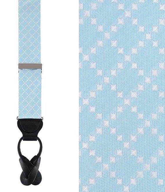 Trafalgar Rowan Geometric Pattern Silk Button End Braces Product Image