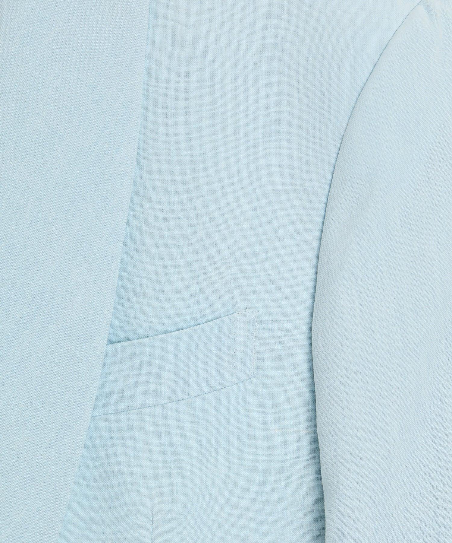 Italian Sueded Linen Double-Breasted Shawl Collar Jacket Product Image