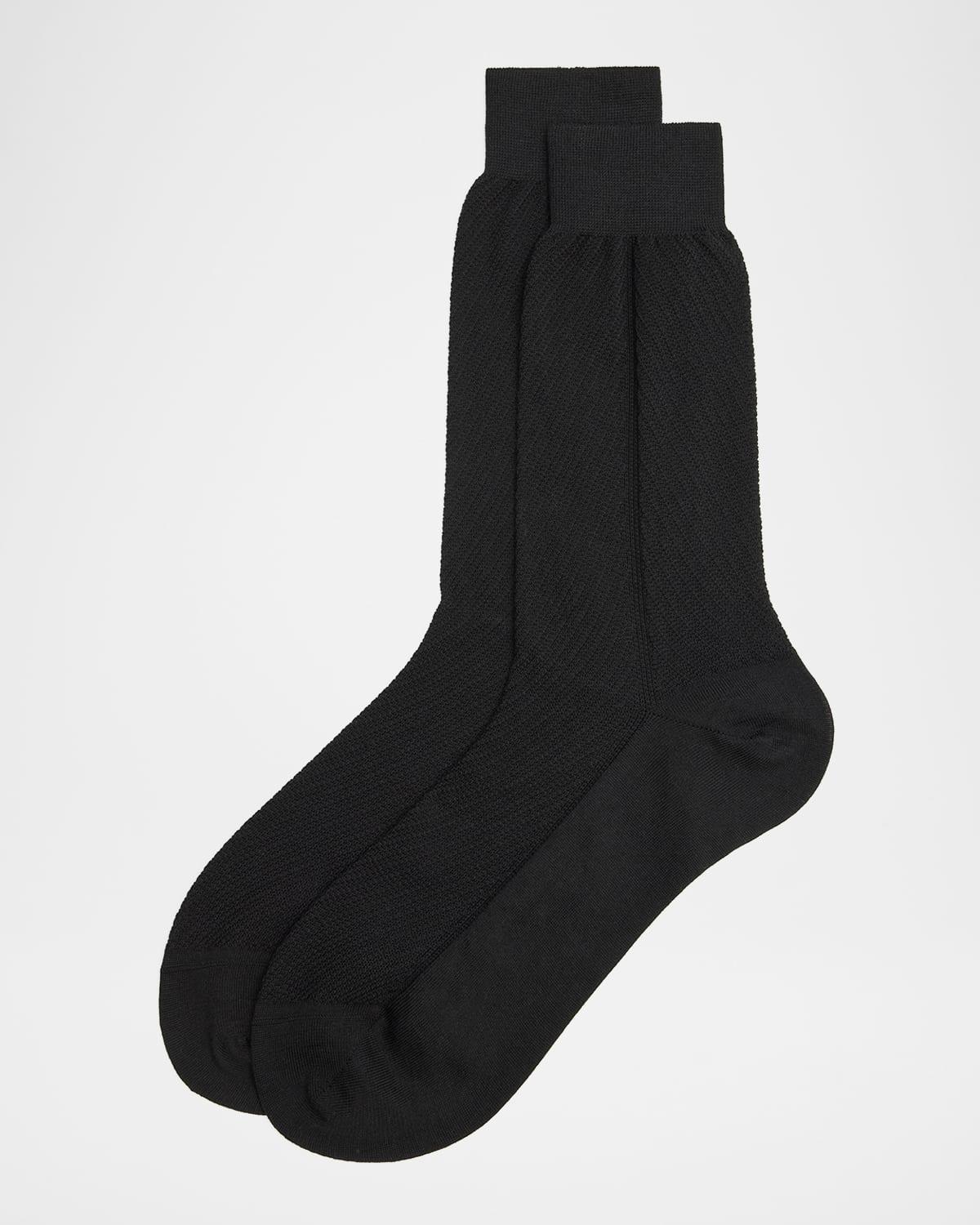 Mens Sea Island Cotton Jacquard Crew Socks Product Image