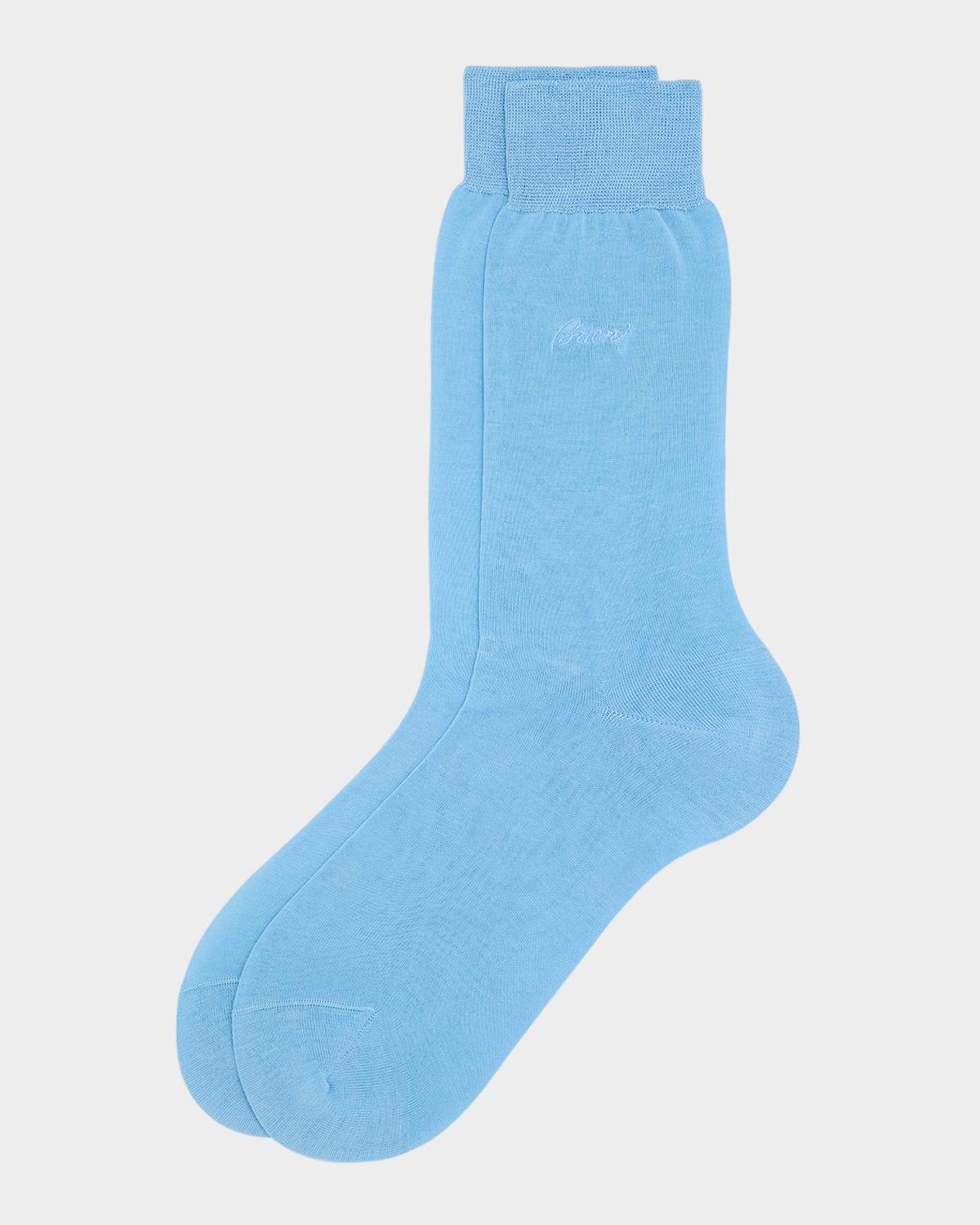 Mens Solid Crew Socks Product Image