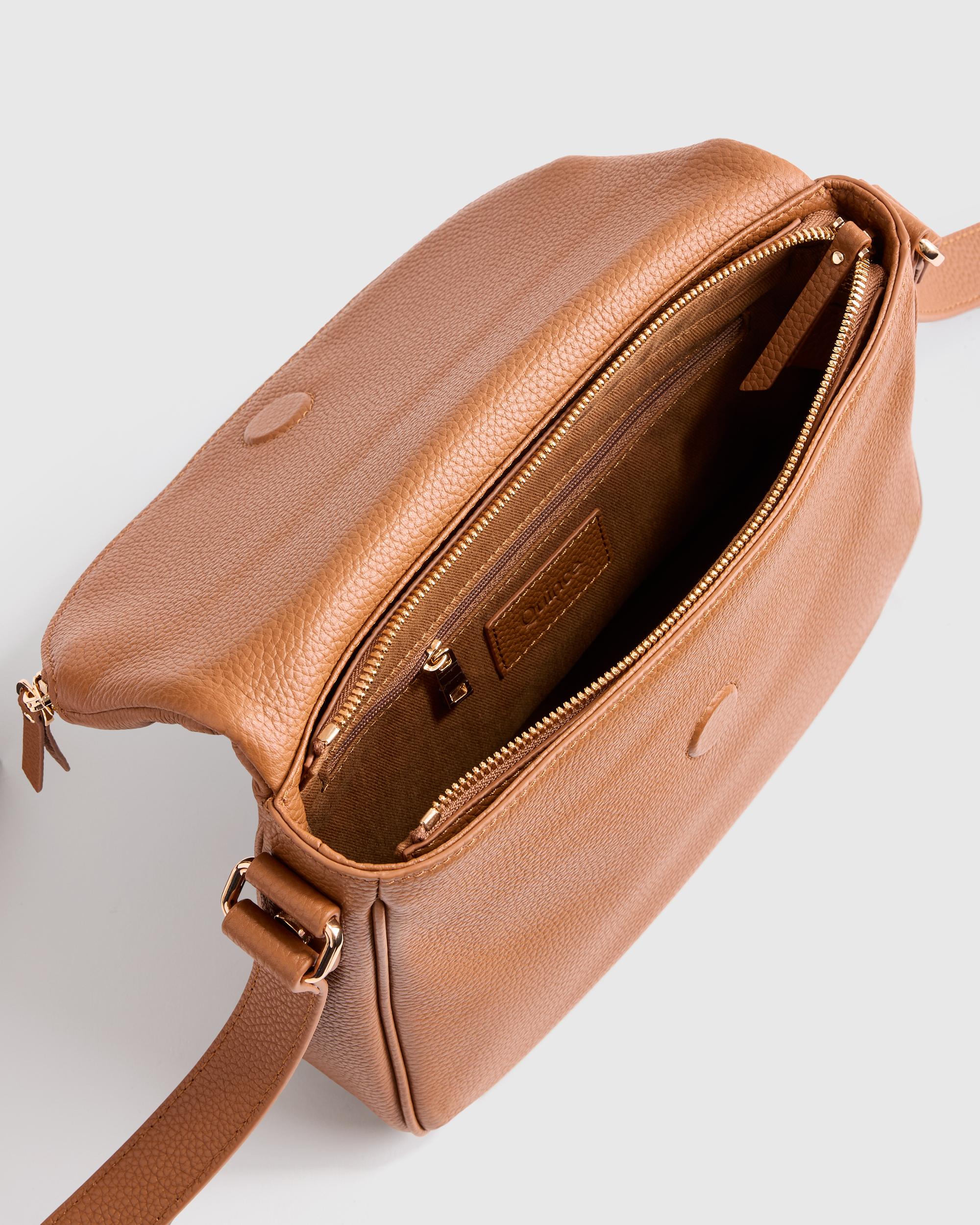 Quince | Women's Italian Leather Foldover Crossbody Product Image