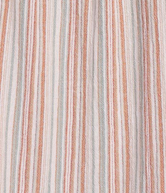 Westbound Striped Short Sleeve Square Neck Top Product Image