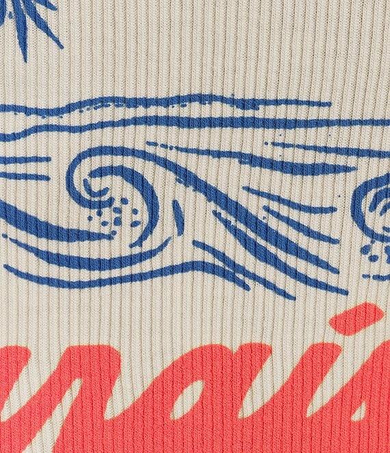 Roxy Paraiso Raglan Sleeve Color Block Crop Graphic Baby T-Shirt Product Image