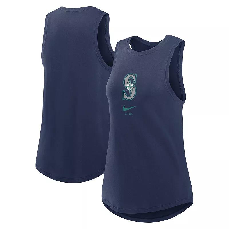 Women's Nike Navy New York Yankees Legacy Icon High Neck Fashion Tank Top,  Product Image