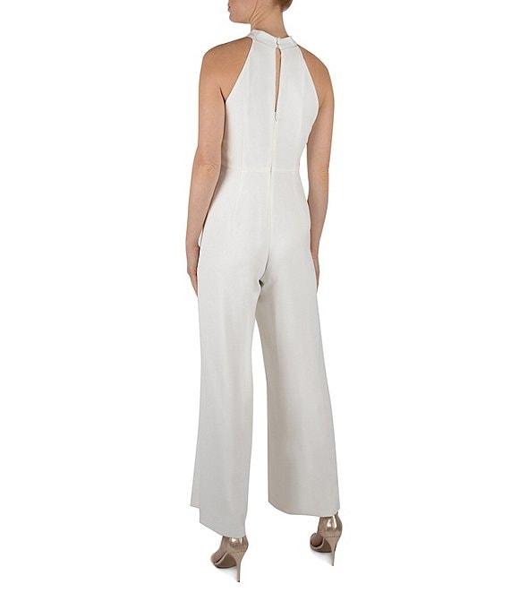 Julia Jordan Halter Twist Neck Sleeveless Pocketed Jumpsuit Product Image
