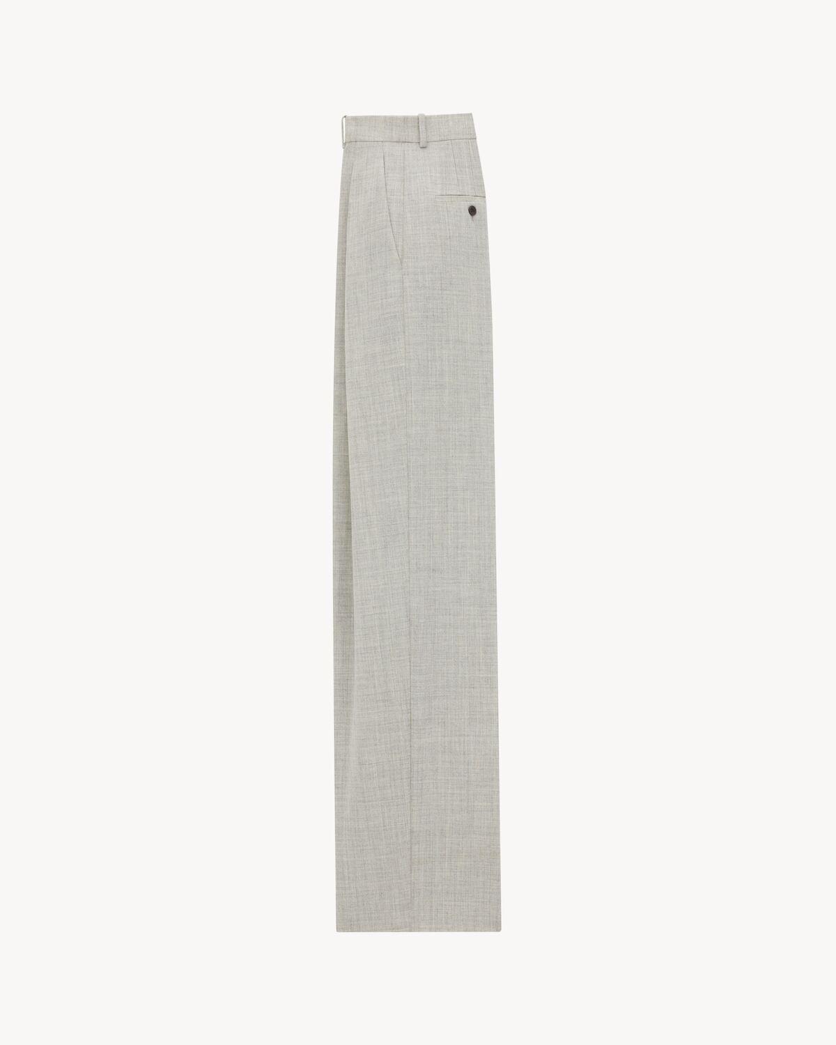 wide-leg pants in wool chiné Product Image
