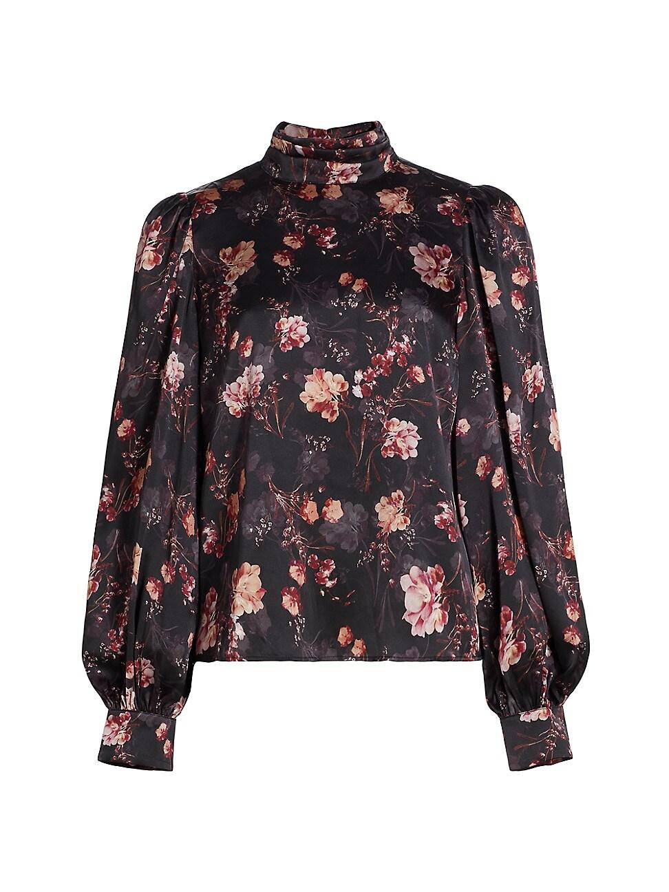 Womens Nury Floral Silk Blouse Product Image