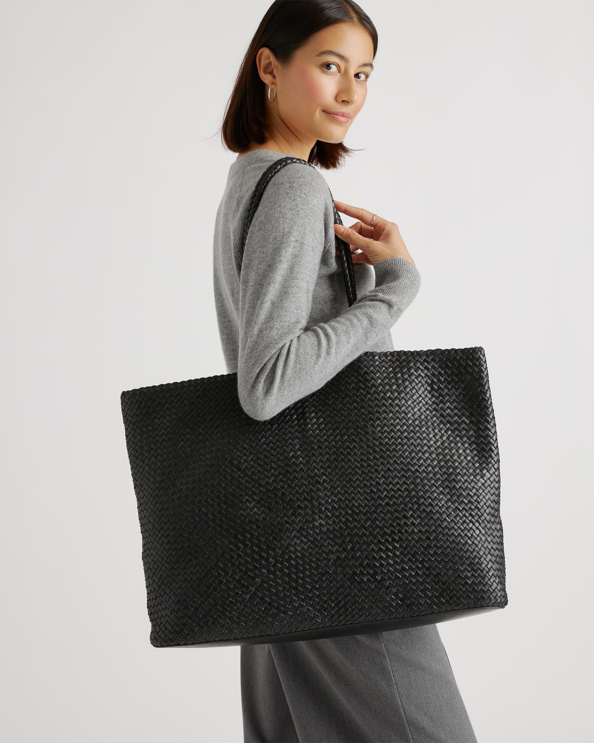 Quince | Women's Italian Leather Handwoven Tote Product Image