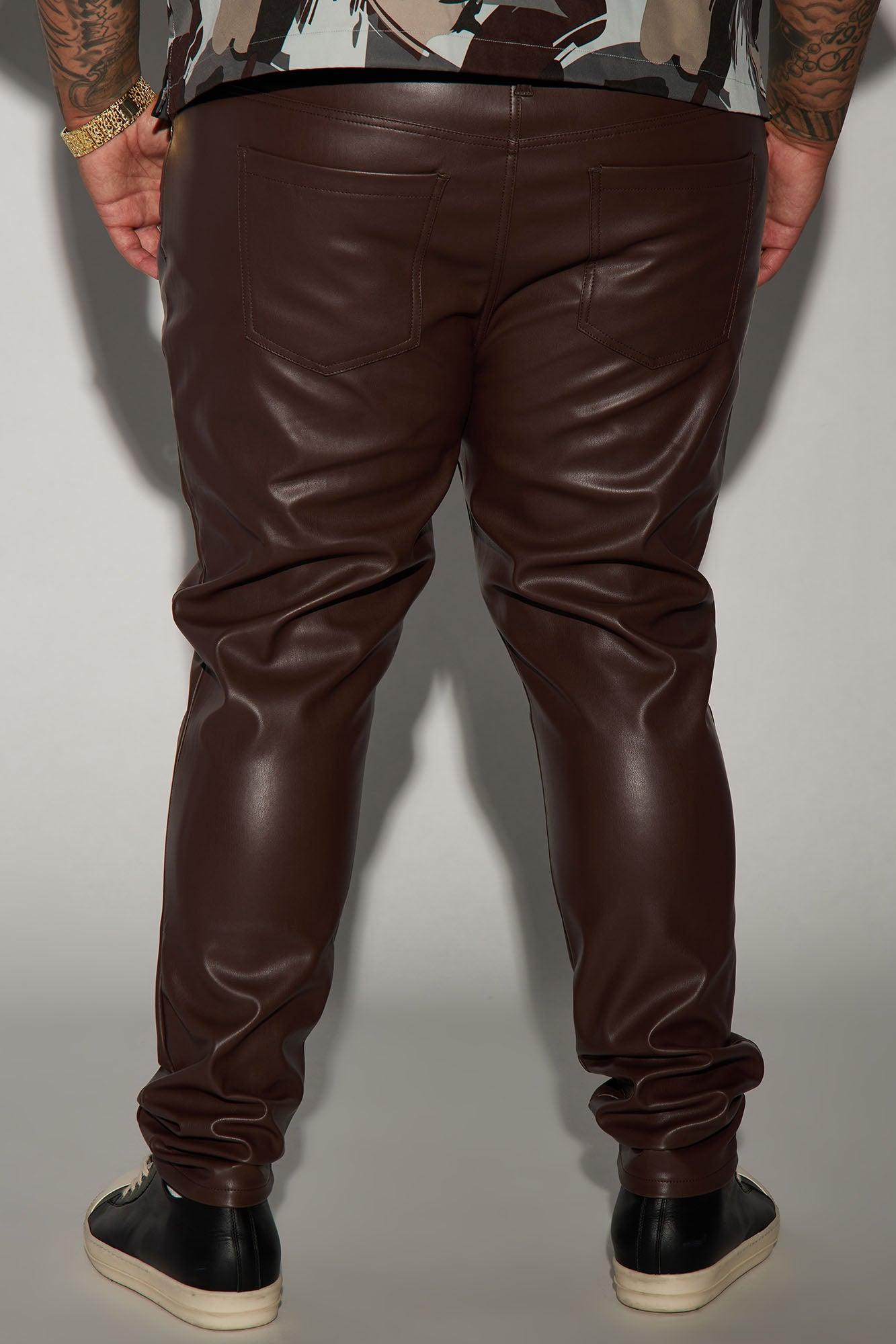Your Favorite Faux Leather Skinny Pants - Dark Brown Product Image