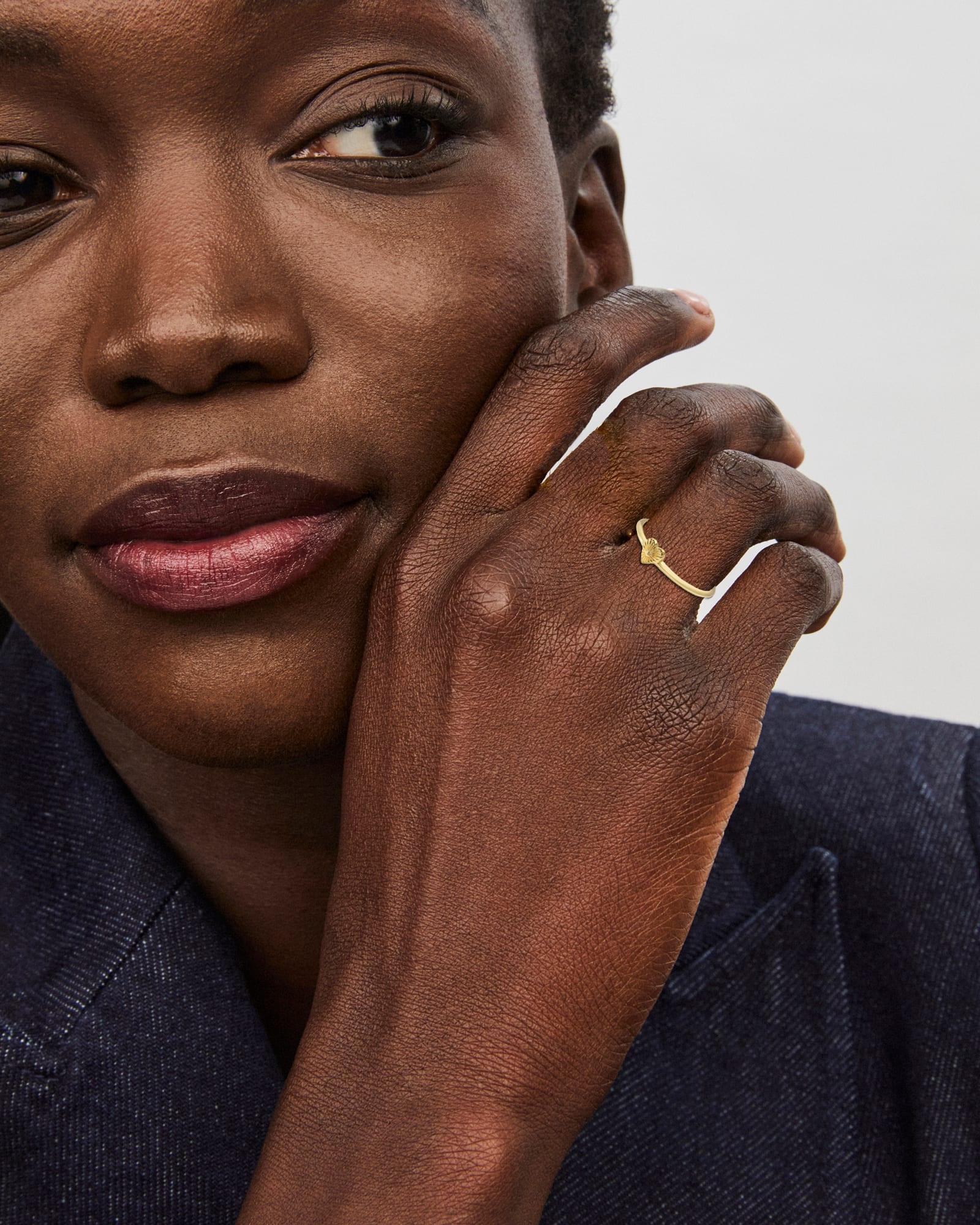 Maia Heartburst Band Ring in 18k Gold Vermeil Product Image
