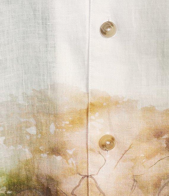 Cremieux Blue Label Cape Town Collection Landscape Print Short Sleeve Woven Camp Linen Shirt Product Image