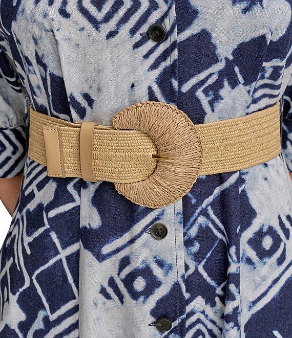 Donna Karan Abstract Print Button Front Shirt Dress Product Image