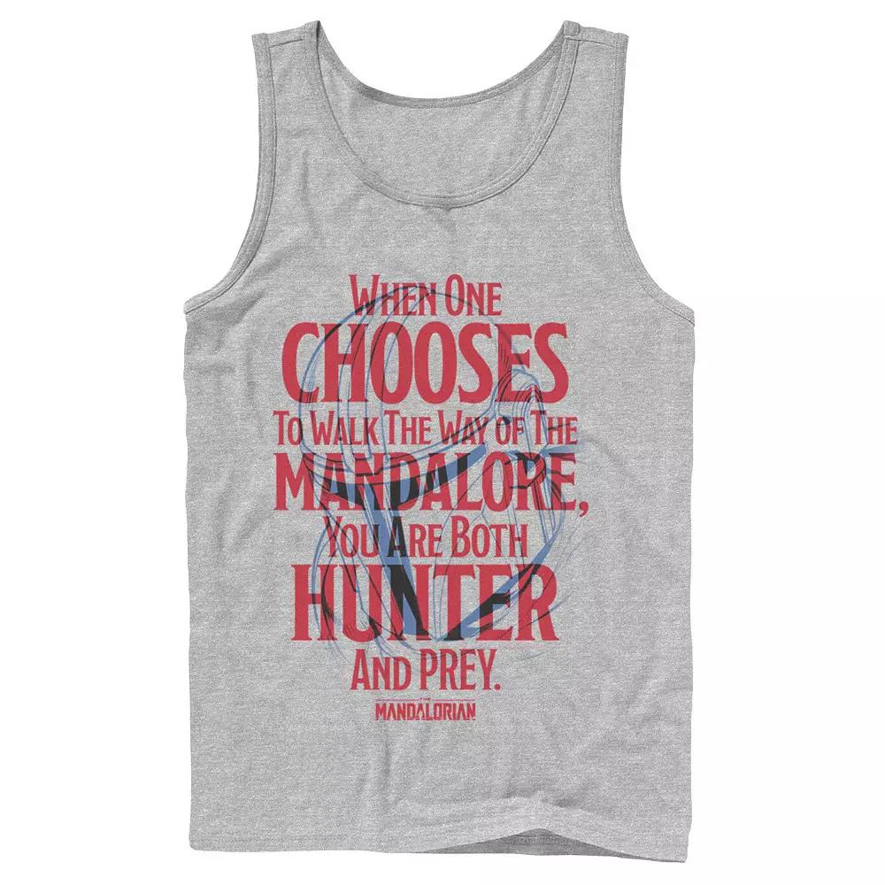 Men's Star Wars The Mandalorian You Are Both Hunter And Prey Tank Top,  Product Image