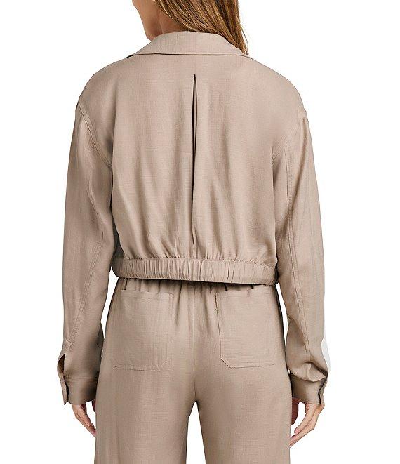 Splendid Breanne Chambray Point Collar Snap Front Jacket Product Image