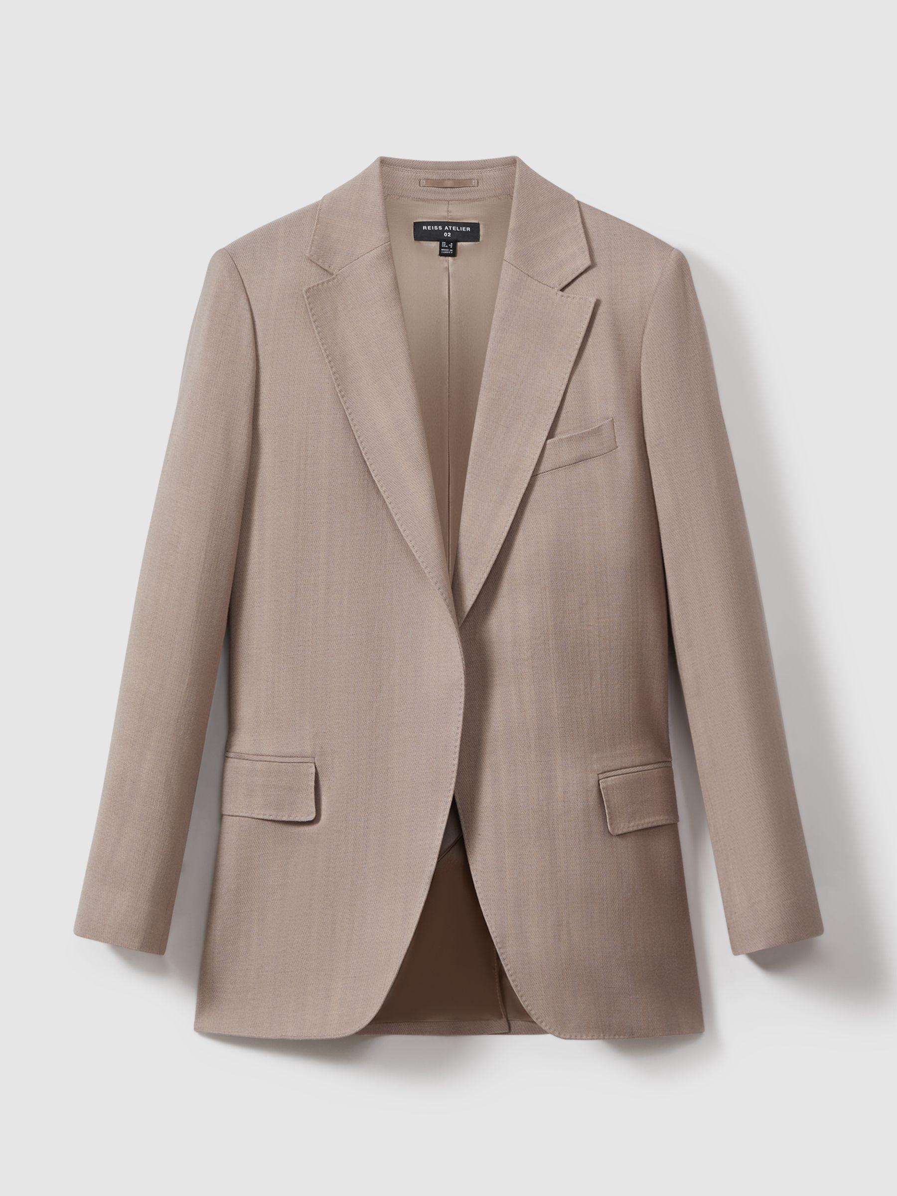 Atelier Tailored Double Breasted Suit Blazer in Pink Product Image