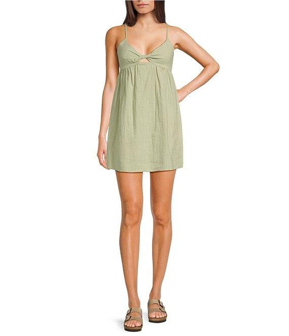 Billabong In A Twist Front Cut-Out Mini Dress Product Image