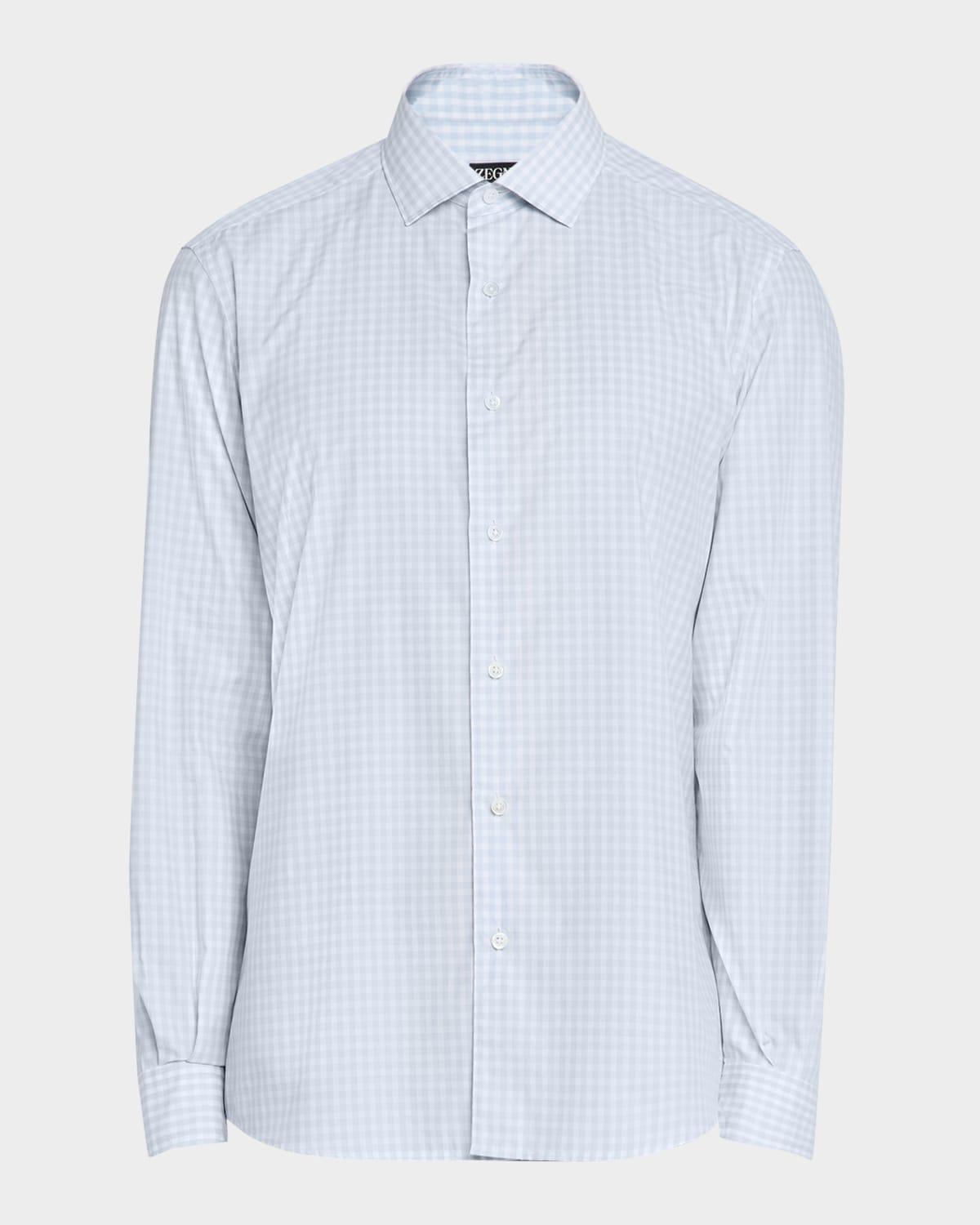 Mens Cotton Check Sport Shirt Product Image