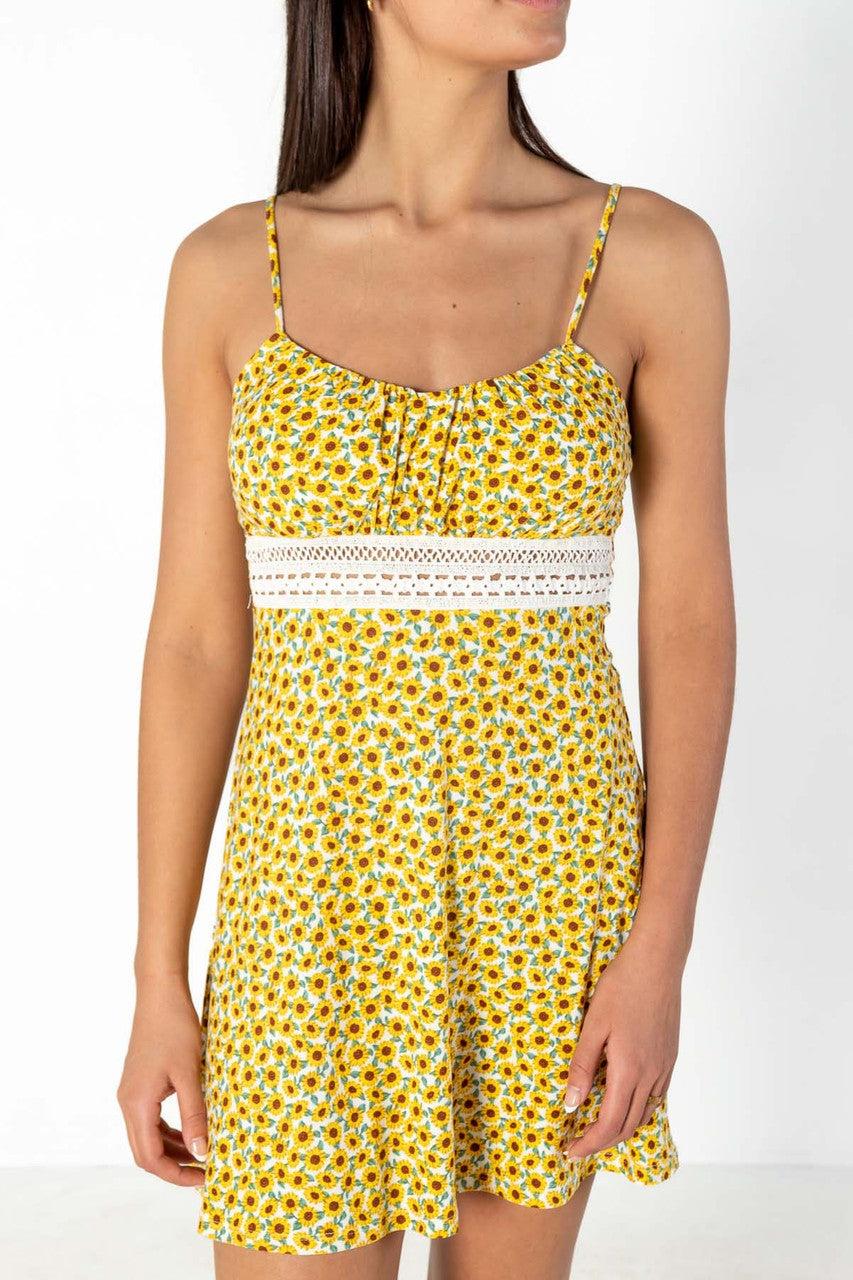 Sunflower Crochet Trim Dress Product Image