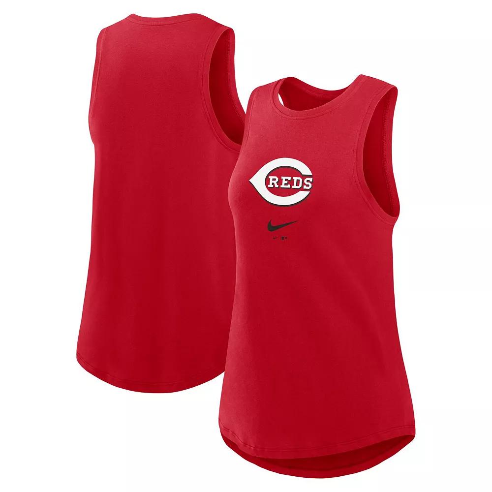 Women's Nike Red Cincinnati Reds Legacy Icon High Neck Performance Tank Top,  Product Image