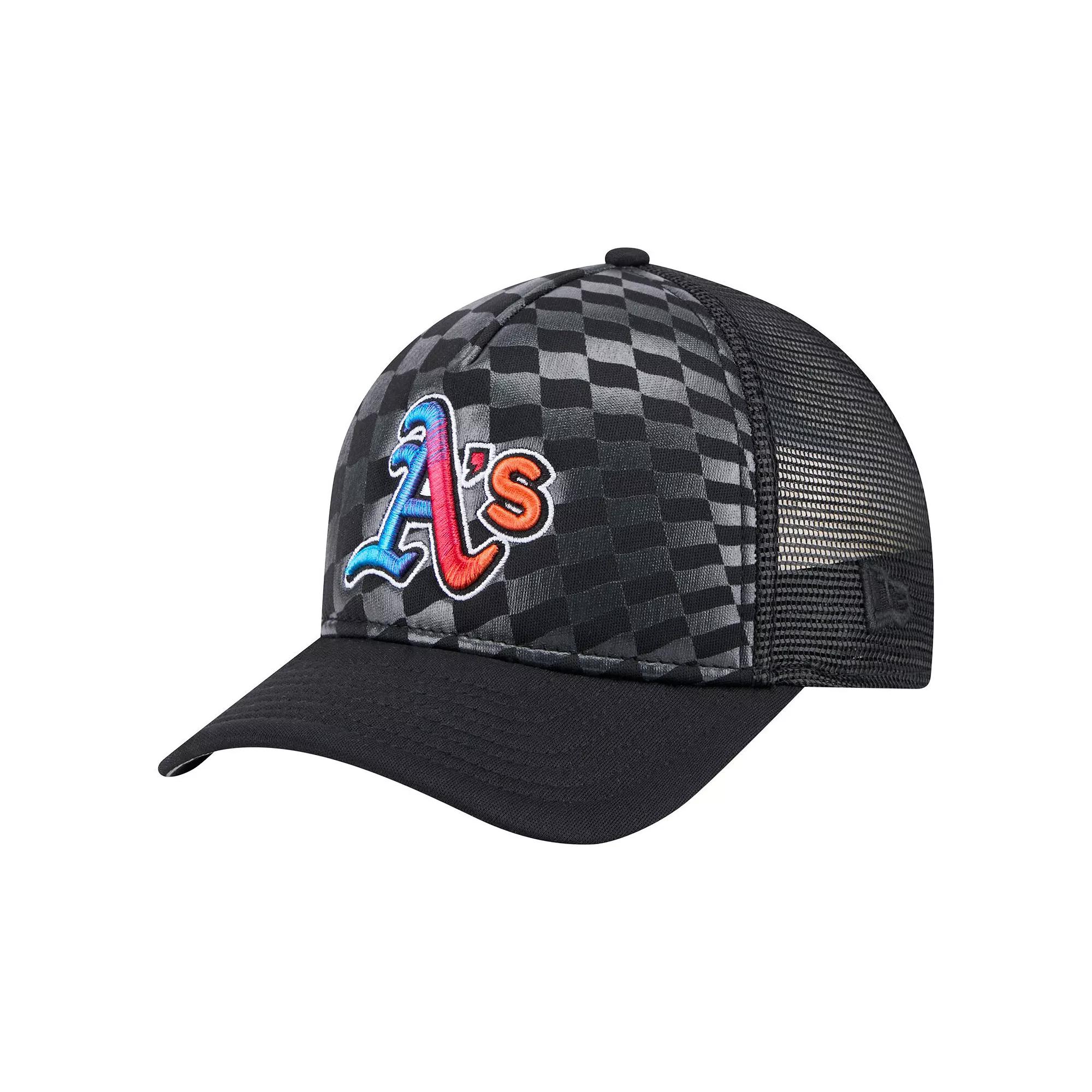 Men's New Era Black Philadelphia Phillies Gradient 9FORTY A-Frame M-Crown Trucker Adjustable Hat Product Image