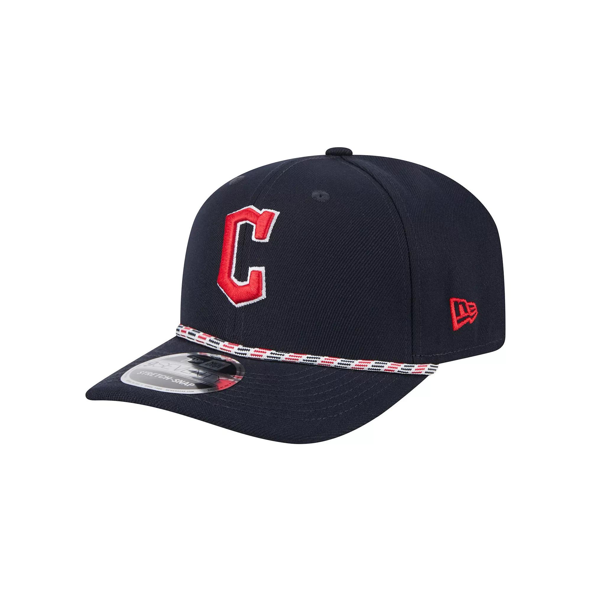 Men's New Era Navy Cleveland Guardians Multi-Rope 9SEVENTY Stretch-Snap Hat, Grd Blue Product Image
