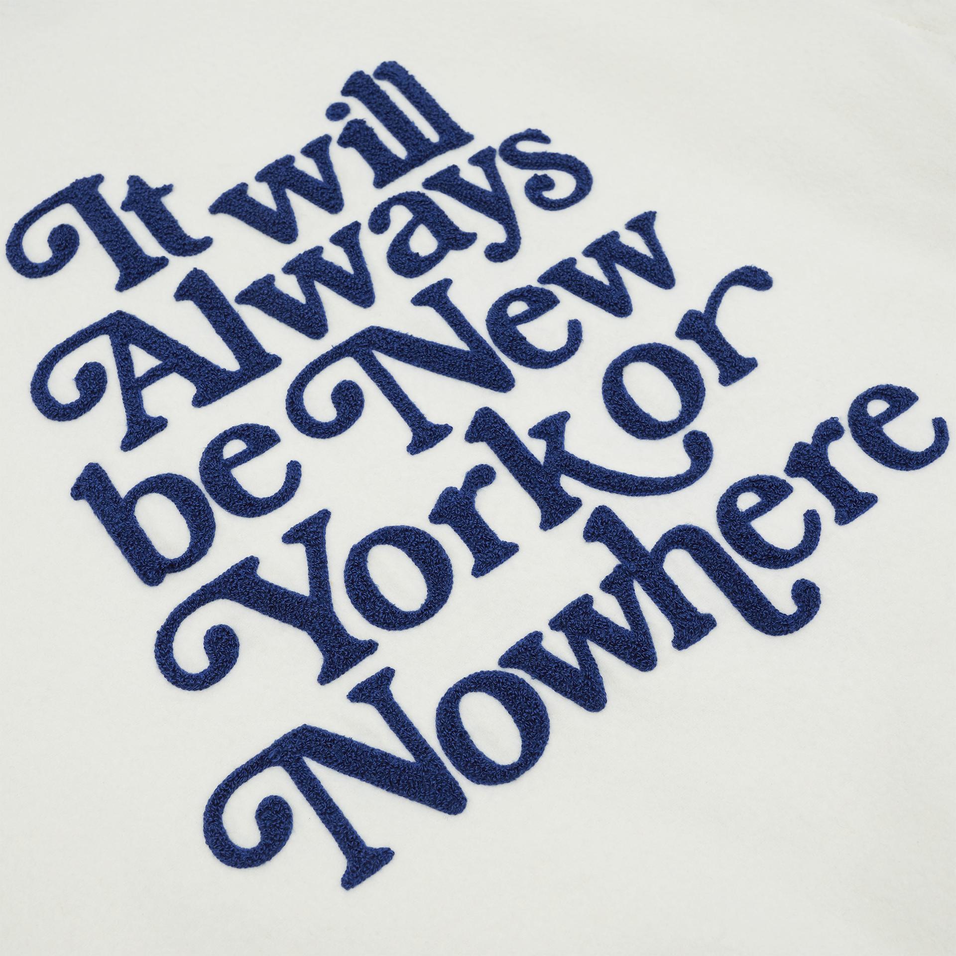 New York or Nowhere x New York Mets Chrome White Motto Varsity Jacket Male Product Image