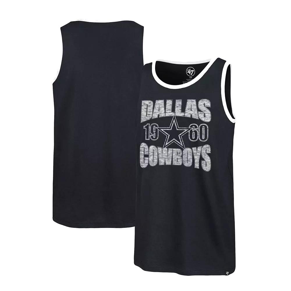 Men's '47 Navy Dallas Cowboys Upload Franklin Tank Top,  Product Image