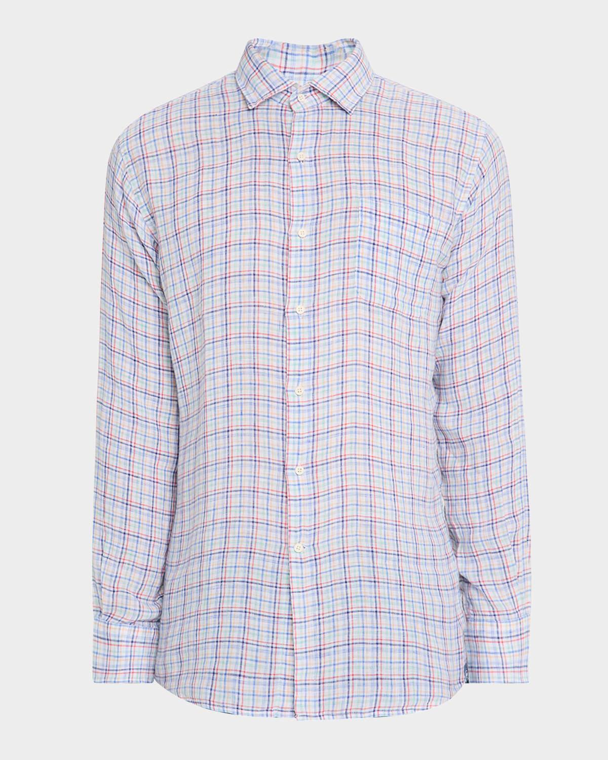 Men's Clambake Linen Check Sport Shirt Product Image