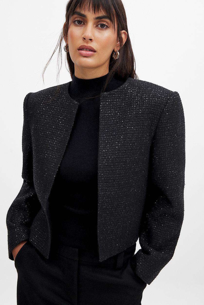 Sequin Tweed Jacket Product Image