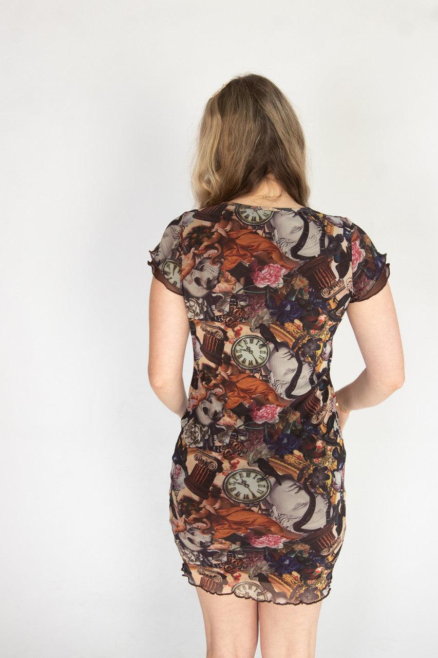 Printed Double Layer Mesh Dress Product Image