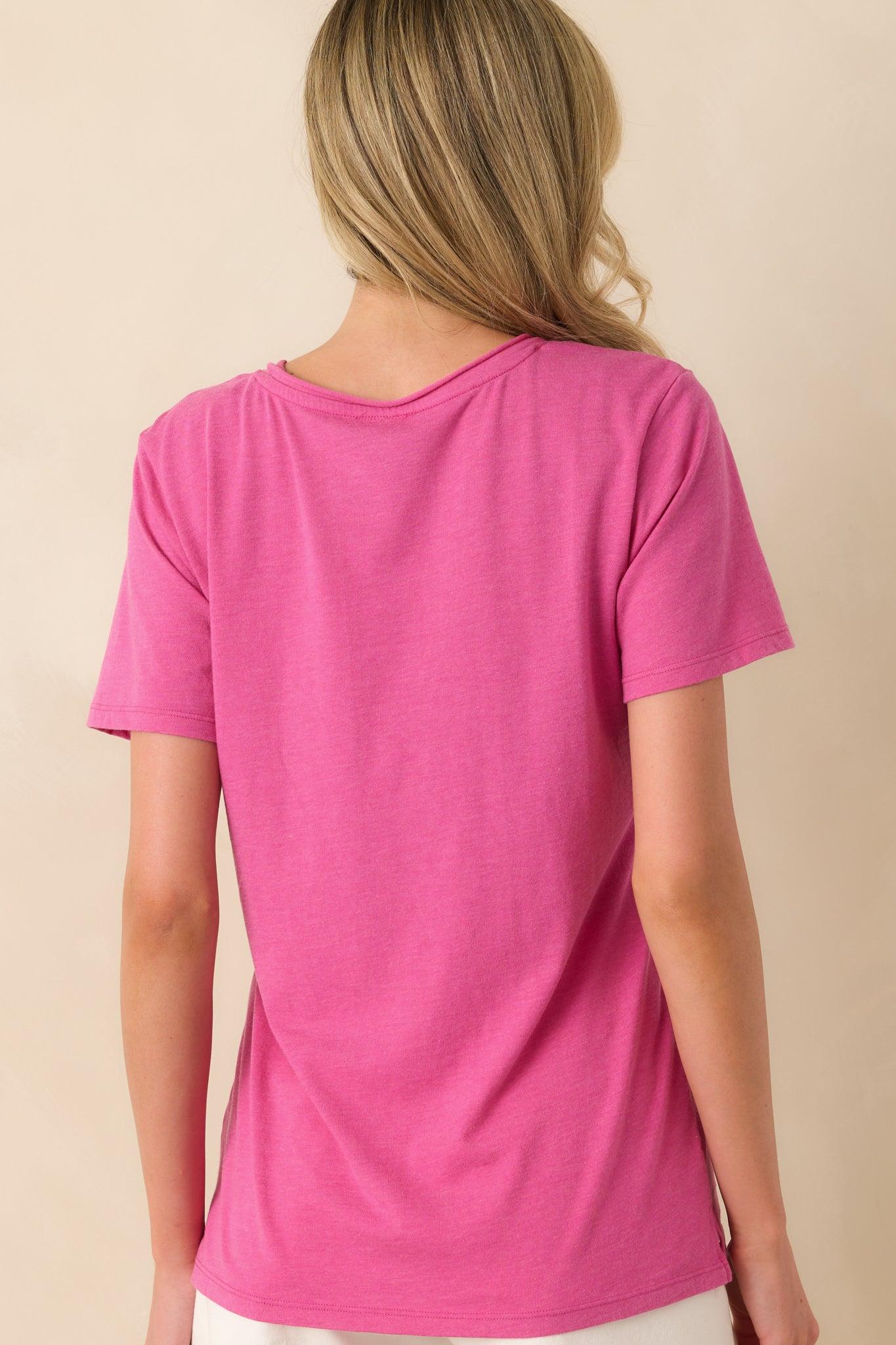 Z Supply Pink Cotton Modern Pocket Tee Product Image