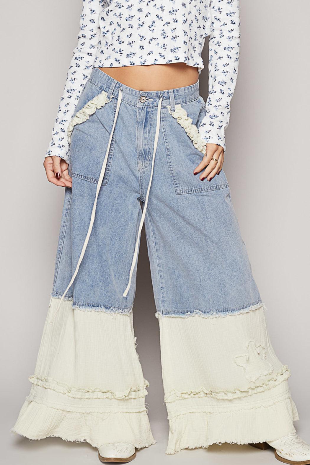 WIDE DENIM PANTS Product Image