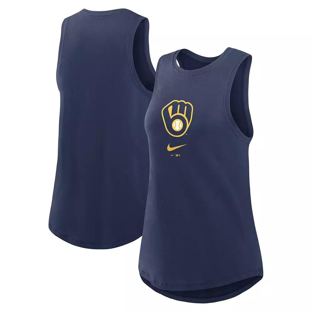 Women's Nike Navy New York Yankees Legacy Icon High Neck Fashion Tank Top,  Product Image
