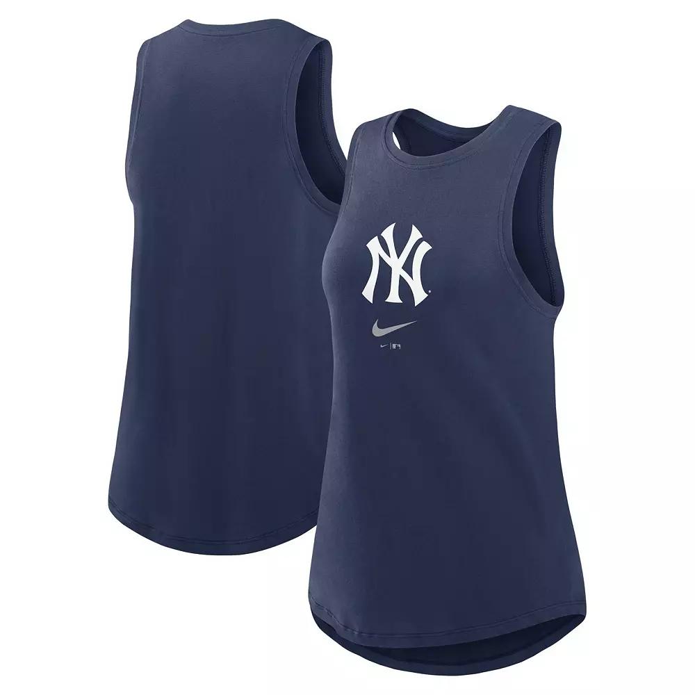 Women's Nike Navy New York Yankees Legacy Icon High Neck Fashion Tank Top,  Product Image