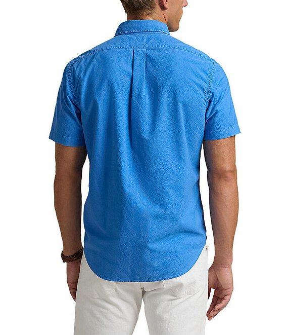 Polo Ralph Lauren Solid Garment-Dye Oxford Short Sleeve Woven Shirt Product Image