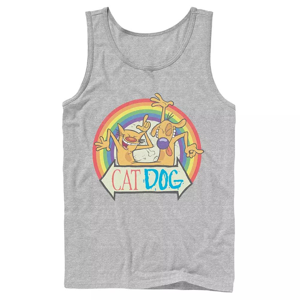 Adult CatDog Pride Rainbow Portrait Tank Top, Men's,  Product Image
