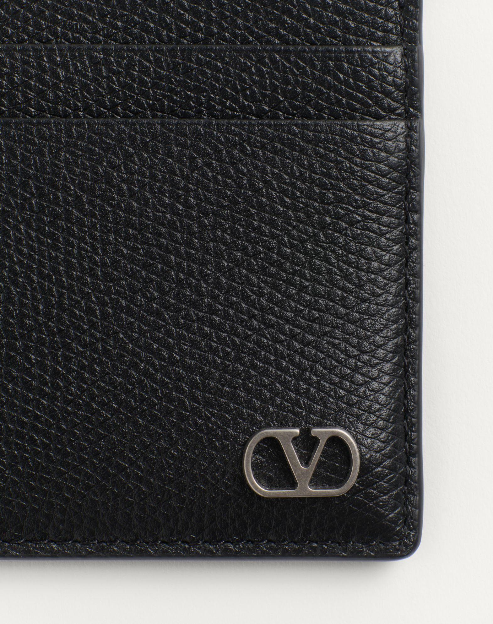 Valentino Garavani Vlogo Signature Cardholder In Grainy Calfskin Product Image