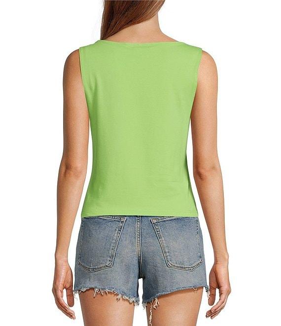 Good American Super Stretch Boat Neck Sleeveless Tank Product Image