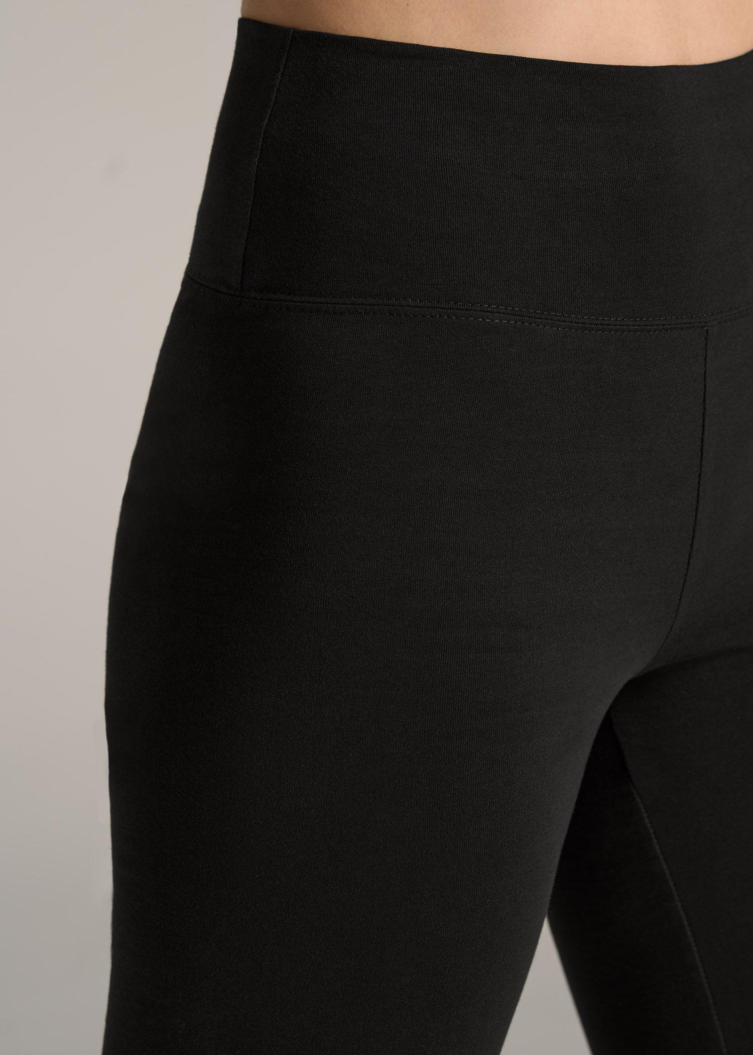 Cotton Leggings for Tall Women in Black Female Product Image