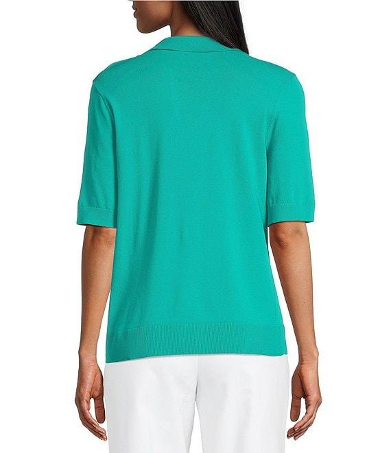 Investments Short Sleeve V-Neck Shirt Collar Top Product Image