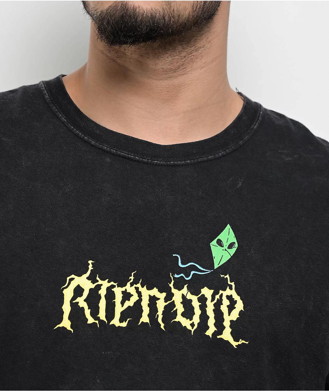 RIPNDIP Electric Black Wash T-Shirt Product Image