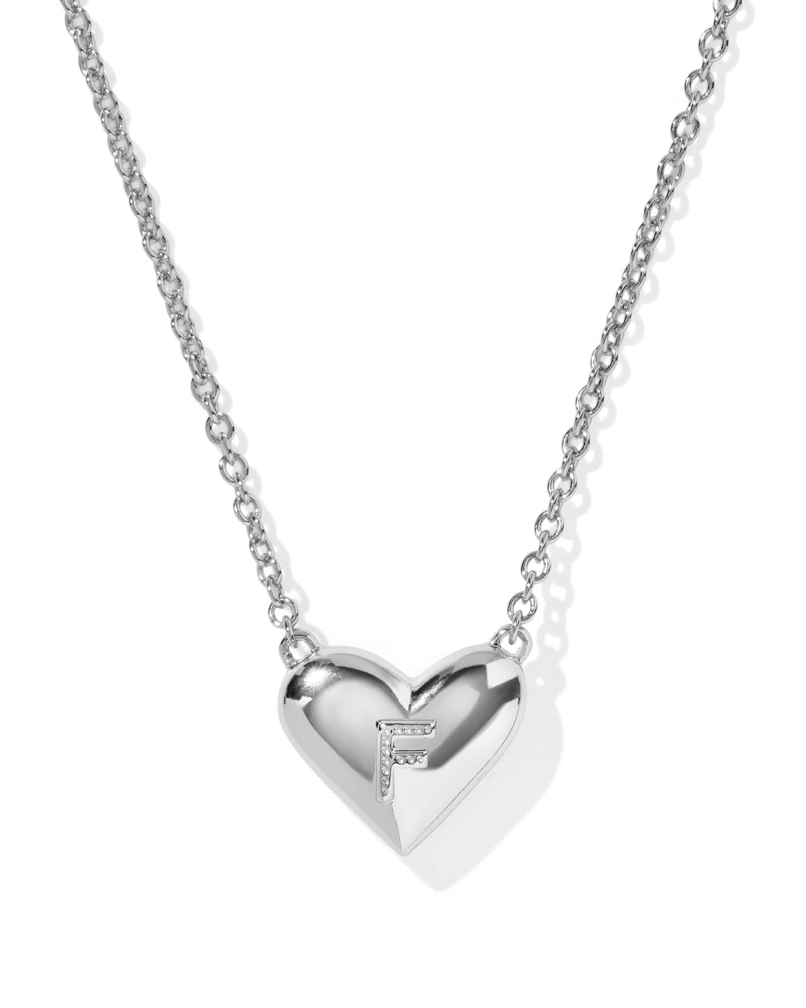 Ari Heart Letter U Gold Short Pendant Necklace Product Image