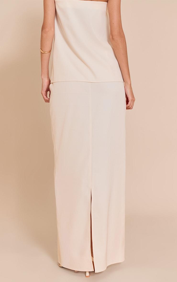  Cream Woven Maxi Skirt Product Image
