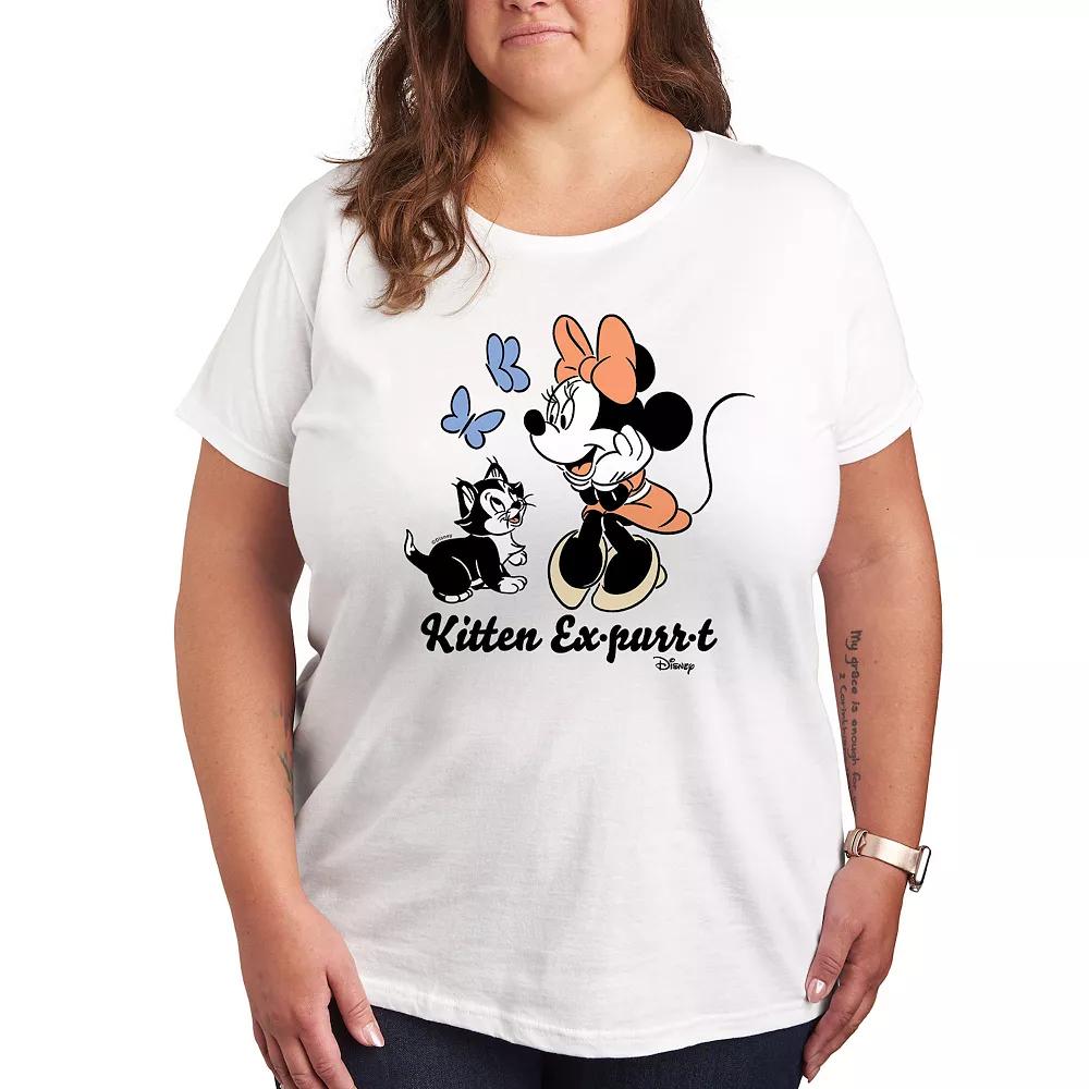 Disney's Minnie Mouse & Figaro Plus Kitten EGraphic Teepurrt Graphic Tee, Women's,  Product Image