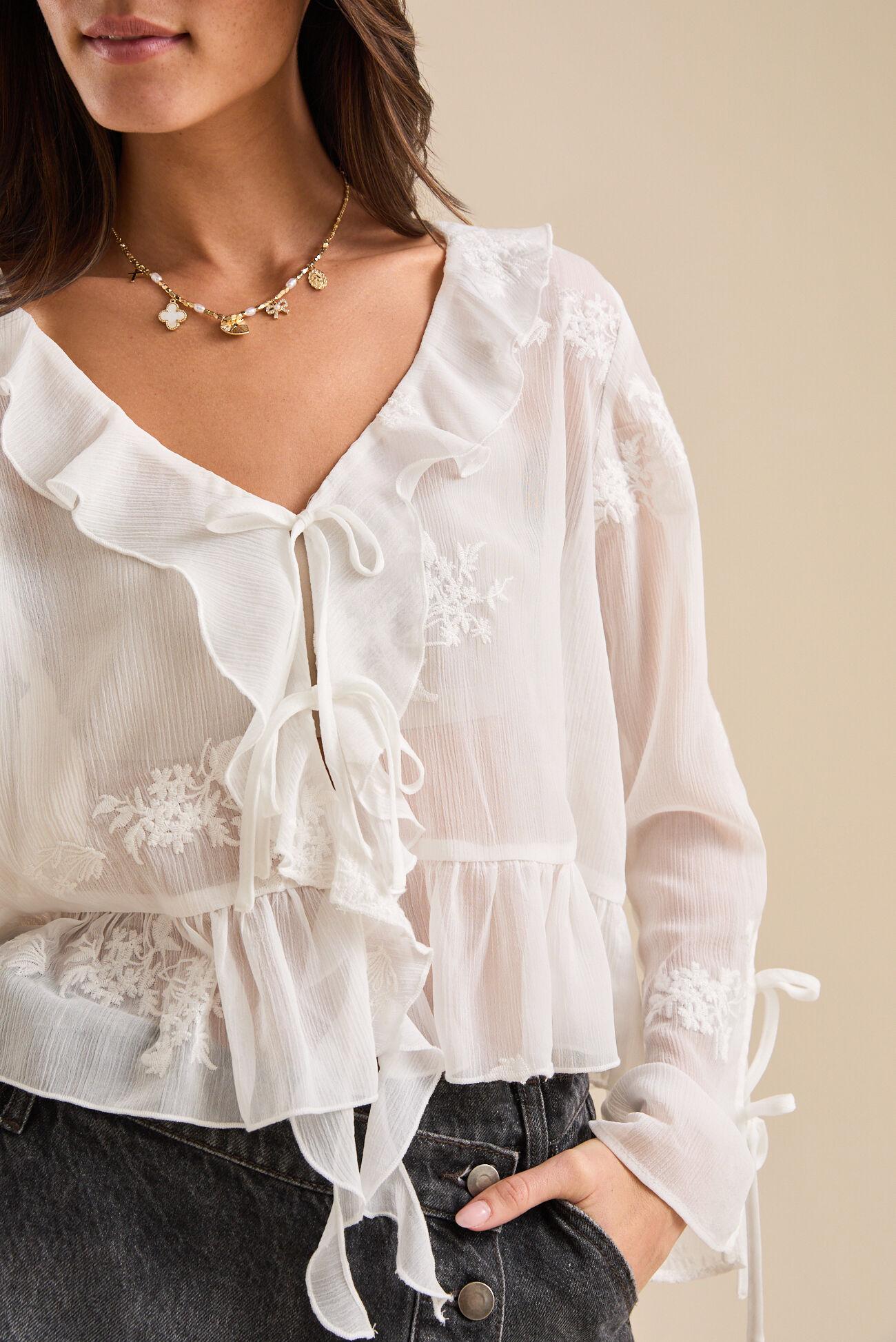 Marley Ruffle Tie Front Top Product Image