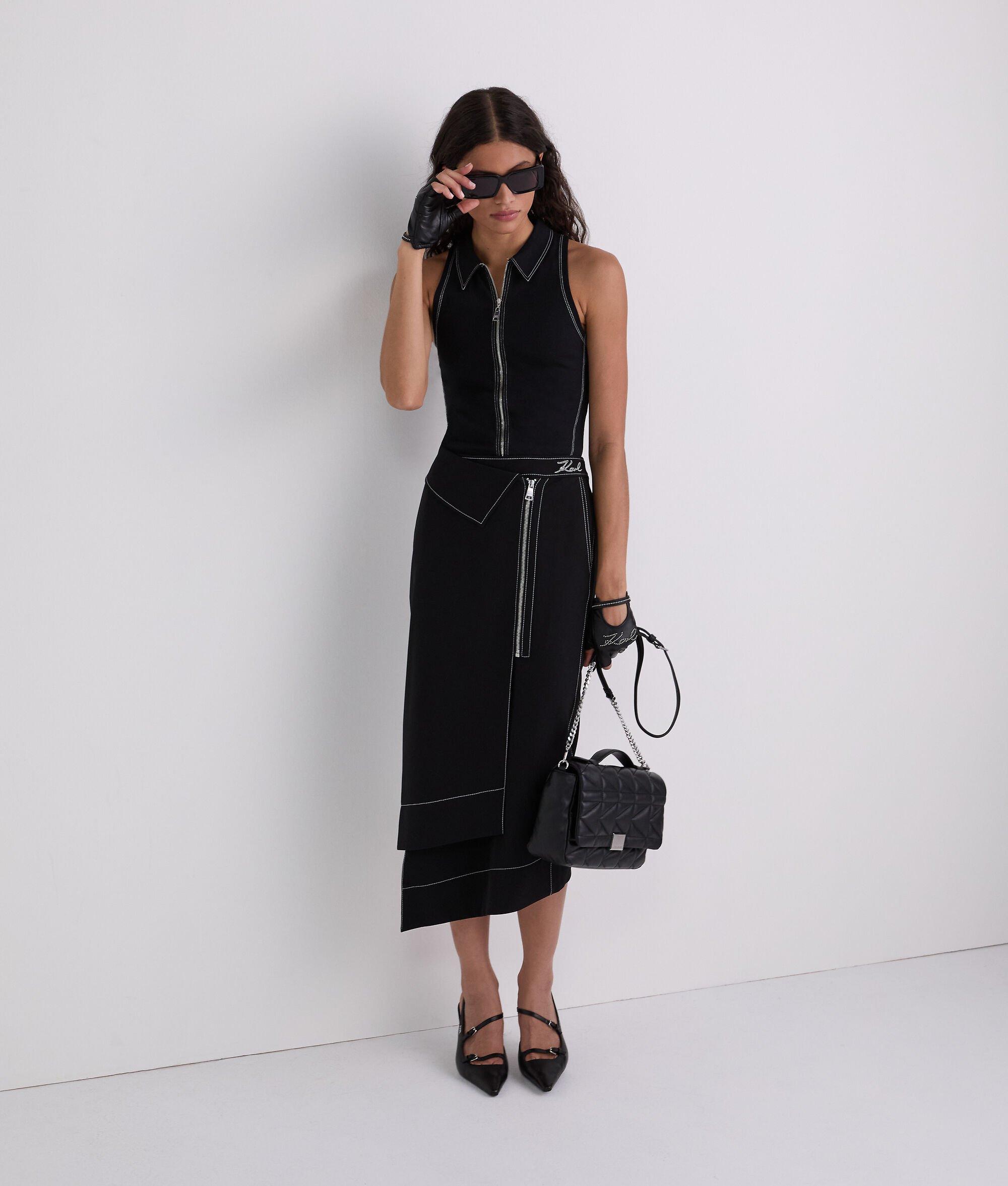 CONTRAST STITCH SLEEVELESS TOP  Product Image